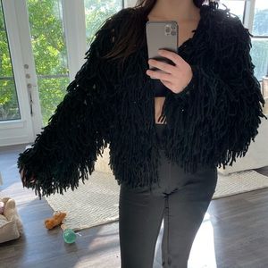 Shaggy Black Jacket